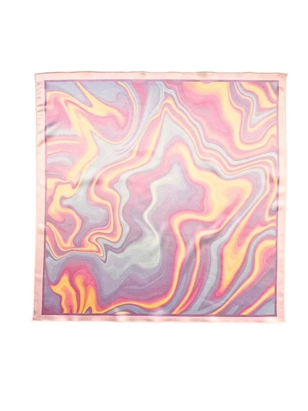 Galactic Pastel Marble Swirl Square Scarf 48x48cm | Custom Bandana NWOT